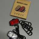 Bike Lights, Ultra-Slim USB-C Rechargeable Bike Lights Front and Back, 5+6 Lighting Modes & IP65 Waterproof, Super Bright Bicycle Light Set for Road Mountain Night Riding Cycling