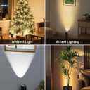 Abovizo 2 Pack Uplighting Indoor, LED Floor Can Lights with Remote and Timer, 3 Color Temps Dimmable Spotlight for Corner Sofa Plant Home Accent Lighting, 5.9 FT Plug Cord & Foot Switch, Black