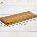 Teak Wood Floating Shelves Perfect for Bathroom Decor Pack of 2 Wooden Wall Shelves for Bedroom Living Room Kitchen Simple Minimalist Home Decor 17 x 6.7