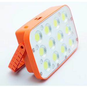 Multifunctional Portable Lamp ,LED Solar Portable Flood Light, Intergrated Solar Charging, Rechargeable LED Light for Emergency Work Light(Orange)