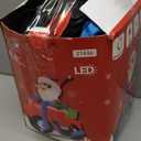 COMIN 6.4FT Christmas Inflatables Outdoor Decorations Inflatable Santa Claus Ride Motorcycle Blow Ups with Built-in LEDs for Yard Party Lawn Decor