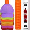 NAZZO Adhesive Hat Hooks for Wall, Hat Rack for Baseball Caps, Minimalist Hat Organizer Display, 1Pack Holds Up to 16 Caps, Hat Hangers Holder for Wall, Door, Closet, No Drilling, Orange