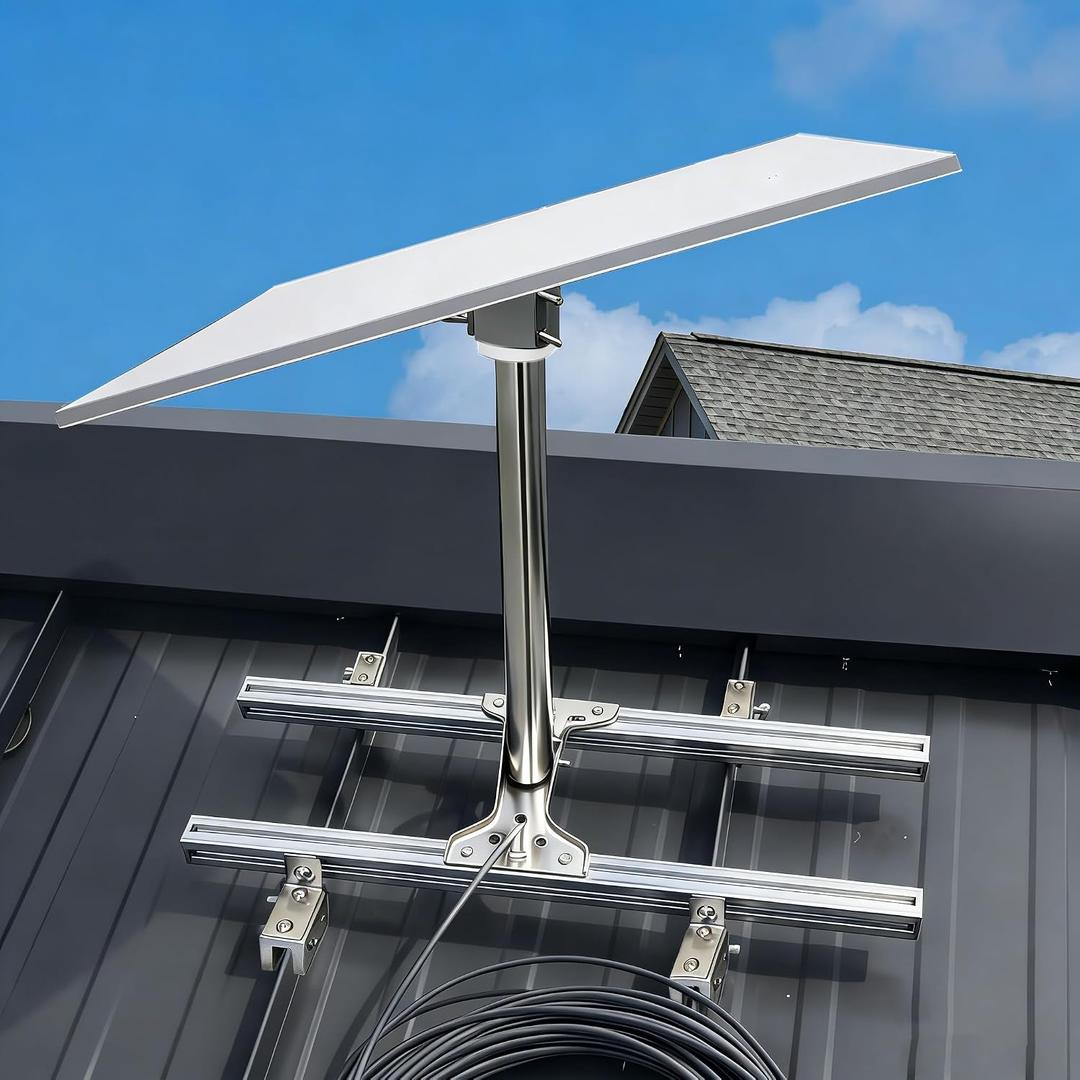 Adjustable for Starlink Standard 4/4X/Gen 3 Mount for Standing Seam Metal Roof with Starlink Pipe Adapter,Strong Load-Bearing Capacity,Alloy,No Drilling Required (for Starlink Gen 3)