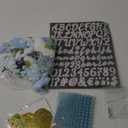 Hoteam DIY Handcraft Decorations Kits Included Faux Flowers 3D Butterfly Stickers Self Adhesive Rhinestones Glitter Alphabet Letter Stickers for Grad Cap Topper Party Gifts Art Decor(Blue)