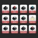 Cherry MX Switch Tester 12-Key Mechanical Keyboard Sampler Switch Testing Tool with Keycap Puller and 24 O Rings, 40A-L & 40A-R (Printed PBT Keycap)