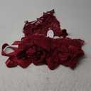 RSLOVE Sexy Womens Lingerie Set - 2 Piece Lace Kimono Robe with Lace Teddy Lingerie Bodysuit Sexy (Large, Wine Red)