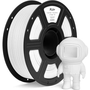 ELEGOO PLA+ Filament 1.75mm White 1KG, High Toughness PLA Plus 3D Printer Filament Dimensional Accuracy +/- 0.02mm, 1kg Spool(2.2lbs) Fits for Most FDM 3D Printers
