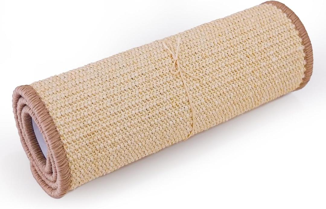 Sisal Cat Scratcher for Indoor Cats Scratching Pad Vertical Cat Scratcher L Shape Cat Scratching Board Cat Scratch Post Solid Wooden Cat Furniture(Sisal Replacement) (Replacement)