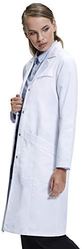 Dr. James Premium Lab Coat for Women, Multiple Pockets, Classic Fit, Concealed Snap Closing, 37" Length (10 (M))