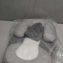 Baby Lounger Pillow for Infant Support Cushion Reflux Breastfeeding Pillow, Bottle Feeding, Tummy Time, Adjustable Baby Wedge Lounger Pillow for Reducing Spit-Up (White Grey)