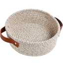 ABenkle Small Storage Basket, Mini Cotton Rope Storage Bin, Cute Tiny Shelf Baskets, Boho Decorative Toy Organizer for Nursery, Spa, Empty Gift Basket - XS, Mixed Brown