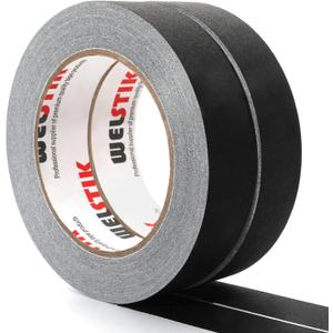 WELSTIK 2 Pack Black Gaffer Tape,1" X 33 Yards-10% Longer.Heavy Duty Gaffer Tape for Cables, Photography, Theater Stage Setup,Interior Design,Residue Free,Non Reflective,Easy to Tear