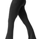 FireSwan Women's Flare Yoga Pants High Waist Flared Leggings with Pockets No Front Seam, Bootcut, Buttery Soft, No See-Through, Breathable, 4 Way Stretch, Gym, Casual, Workout, Pilate, Size: S
