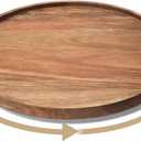 VERTORGAN Lazy Susan Organizer for Kitchen,Acacia Wood Turntable for Cabinet, Pantry, Table, Countertop, Vanity, Spice RackLarge