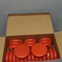 48 Pcs 4 Inch DIY Christmas Ornaments Red Blank Ball Ornament Xmas Plastic Matte Flat Discs Christmas Tree Hanging Ornament Decorations DIY Crafts Painting Drawing Stickers Decals