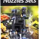 REPTI ZOO 4 Pieces Spray Nozzles Adjustable Fine Misting Water for Reptiles