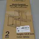 2 Pack Multi-Purpose Pull-Out Storage Organizers, Under Sink & Cabinet Storage, 12.8 Inch, White