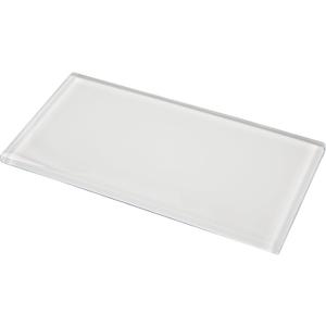 Lovdeco Peel and Stick Glass Subway Tile, 3 x 6 Inch, 5 Sq Ft, White Glass for Bathroom Kitchen Backsplash Wall, 40-Pack