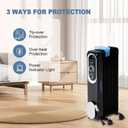 Dumos Oil Filled Radiator Heater with Adjustable Thermostat, Noiseless