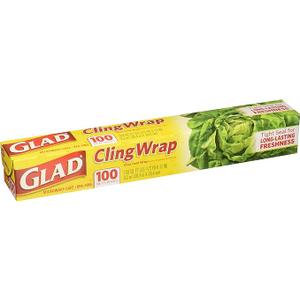 Glad Plastic Cling Wrap100 Sq. Ft. Roll 2-Pack (200 Sf Total)