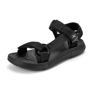 Men's Hiking Sandals with Arch Support - Cushion Sport Athletic Walking Sandals Outdoor Summer Comfortable Casual Waterproof Beach Water Sandal for Wide Feet, Size: 9