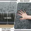 Fluffy Area Rugs for Bedroom 5x7: Shag Rugs for Bedroom - Living Room Area Rug 5x7 Grey Plush Fuzzy Soft Carpet - Teenage Room Dorm Decor Carpets