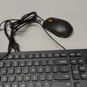 Lenovo 300 USB Combo, Full-Size Wired Keyboard & Mouse, Ergonomic, Left or Right Hand Mouse, Optical Mouse, GX30M39606, Black