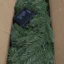 2PCS 9ft Pre-Lit Christmas Garland, Artificial Lighted Norfolk Pine Garland with Multi-Color Lights, Battery Operated Garland for Mantle Stairs Table Fireplace Xmas Decoration Outdoor & Indoor