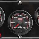 QuickCar Racing Products Gauge Panel Assembly, Redline, Oil Pressure/Water Temperature/Oil Temperature/Volt/2-5/8 in Tachometer, Black Face, Kit