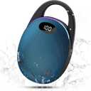 Portable Mini Bluetooth Speaker with HD Sound, LED Power Display, Big Pro Sound with Punchy Bass,Integrated Carabiner, 25H Playtime, Colorful RGB Lights, TWS pairing,Outdoor/Party/Travel, Gift Ideas
