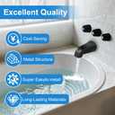 Tub Shower Trim Kit, Matte Black Shower Knob and Bath Tub Spout, for Price/Pfister Verve and 3 Handle Tub Faucet, for 1/2" Copper Connection, 1/2" and 3/4" Male Thread Connection (Matte Black)