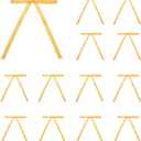 MECCANIXITY 50 Pcs 5x7 Twist Tie Bows Satin Ribbon Bows Wrapping Bows for Craft DIY Sewing Wedding Decor Birthday Party Treat Bags Gold