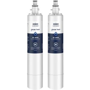 GLACIER FRESH Replacement for RPWFE, RPWF (Built-in CHIP) Refrigerator Water Filter, Compatible with GFE28GYNFS, GFE28GELDS, PFE28KELDS, PFE28KYNFS, GFD28GELDS, PWE23KELDS, PWE23KMKES, 2 Pack
