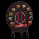 Championship Ring Holder Display with Light Base and Remote Control Sports Baseball Ring Holder for Memorabilia End of Season Birthday Xmas Softball Football Gifts
