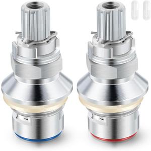 Enhon 2 Pack Ceramic Disc Cartridge Compatible with 910-9000, Compatible with Price Pfister Hot & Cold Ceramic Valve, For Use on Two Handle Faucets, 12 Point Broach