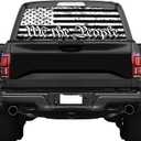 American Flag Rear Window Decal for Truck,We The People Black Flag Truck Rear Window Decal,American Flag Decals for Truck Car SUV (65x17in)