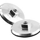 2pcs 4 Inch Aluminium Backer Pad with 5/8”-11 Thread Hook and Loop Backing Pad for Polishing