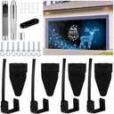 Halloween Garage Door Banner Clamps with Grommet Tool Kit Durable Quality No Damage Installation - Includes Hanging Hooks & Clips, Compatible with All Garage Door Banners(3PK)