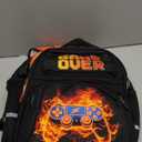 Boys Backpack for School, 3PCS Cool Luminous Backpack for Boys with Lunch Bag Pencil Case, Kids Bookbag Teen Boy Backpacks for Kindergarten Elementary Middle School (Red Flame)