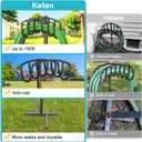 Keten Garden Hose Holder, Detachable Metal Water Hose Holder Stand, Heavy Duty Freestanding Garden Hose Reel Rack and Hose Storage Organizer for Outside Yard