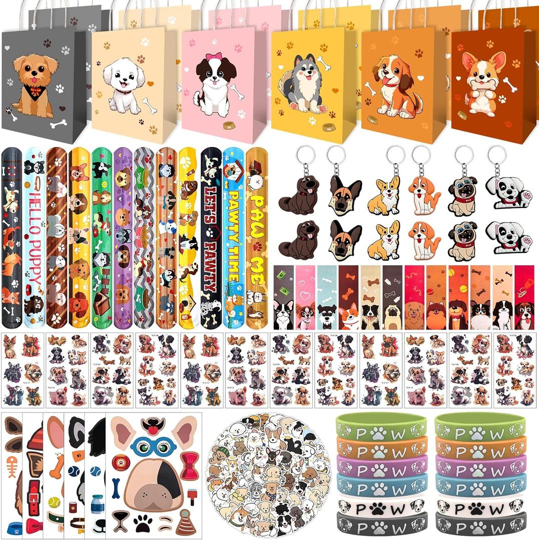 156 PCS Dog Party Favors,Dog Party Decorations, Dog Party Supplies Gifts Goodie Bags Stuffers, Dog Pinata,Dog Birthday Party Supplies Dog Toys for Kids Boys Girls