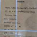 Frameless Shower Door, 49-54" W x 76" H Sliding Glass Shower Door, 1/4''(6mm SGCC Tempered Glass with Explosion-Proof Film Nano Coating in Brushed Nickel Finish