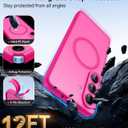 CANSHN Designed for Samsung Galaxy S26 Plus Case (6.7 inch), Upgraded [Full Camera Protection] [Compatible with Magsafe] [Translucent Matte] Shockproof Protective Phone Cover, Hot Pink