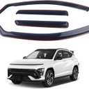 Smoke Black in-Channel Window Visor Window Deflectors Rain Guards Compatible with 2024-2025 Hyundai Kona 4-Piece Set