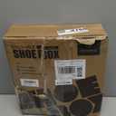 SEE SPRING 12 Pack Shoe Storage Box, Clear Plastic Stackable Shoe Organizer for Closet, Space Saving Foldable Shoe Rack Sneaker Container Bin Holder (Large Fit Size 9)