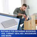 5 mm x 40 mm Stainless Steel Shelf Dowel Pin Shelf Support Pegs Positioning Pins Metal Bookshelf Nail Support Bracket Nails for DIY Craft Cabinet Furniture Fixing Parts Positioning(64 Pcs)