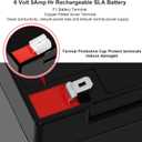 Miady 6V 5Ah Rechargeable Sealed Lead Acid Battery (2 Pack)