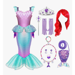 Spooktacular Creations Halloween Mermaid Costume for Girls, Little Mermaid Dress, Princess Dress Up for Girls 4-6 for DressUp S 5-7 years