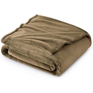 Bedsure GentleSoft Fleece Blanket Twin Size Camel - 300GSM Lightweight Plush Fuzzy Cozy Soft Warm Blanket for Bed, Sofa, Couch, Travel, Camping, 60x80 inches