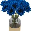 IPOPU Royal Blue Flowers Artificial Poppies 10PCS Real Touch Faux Poppy Flowers 13" Blue Fake Poppies for Vase Floral Centerpieces, Tables, Wedding Decorations, Reception